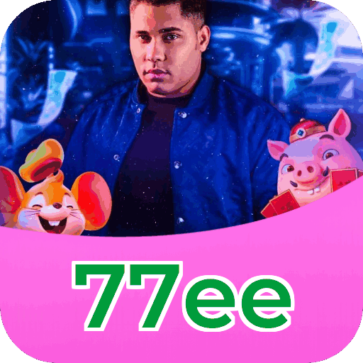 Interface do aplicativo 77ee mostrando jogos disponíveis no iOS e Android
